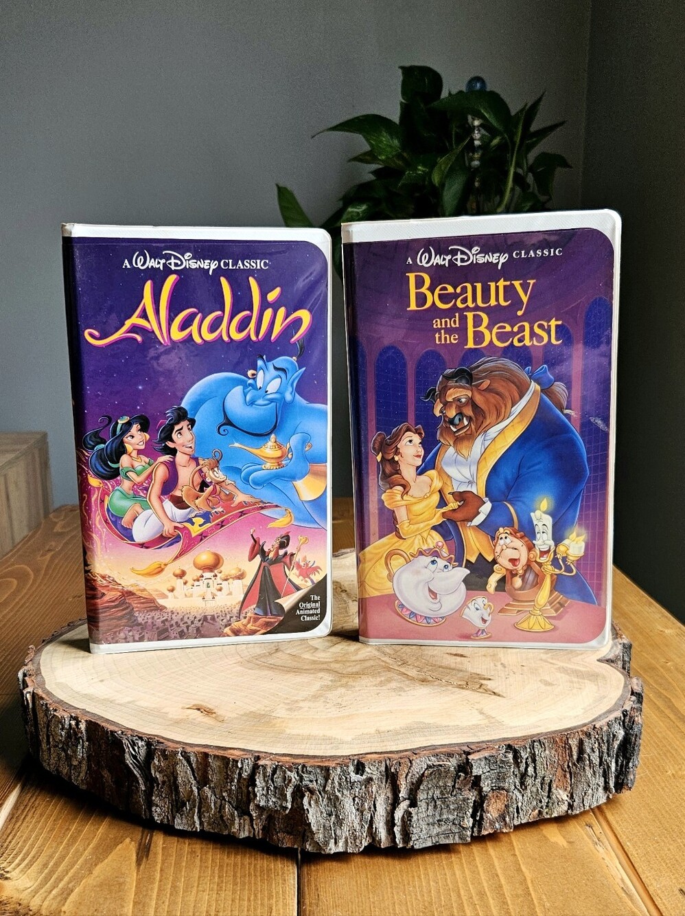 Disney Black Diamond VHS Lot - Beauty and the Beast & Aladdin